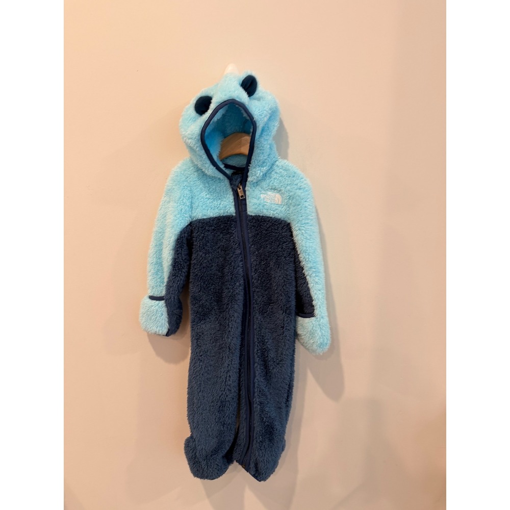 The‎ North Face Baby Bear One Piece Fleece Bunting Blue 6-12M NF0A3Y6L
